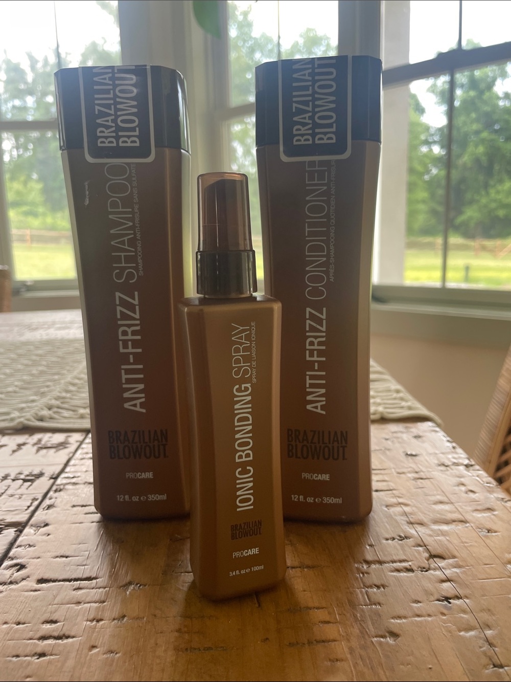Brazilian Blowout Anti-Frizz Shampoo, Conditioner & Ionic Bonding Spray - Brown